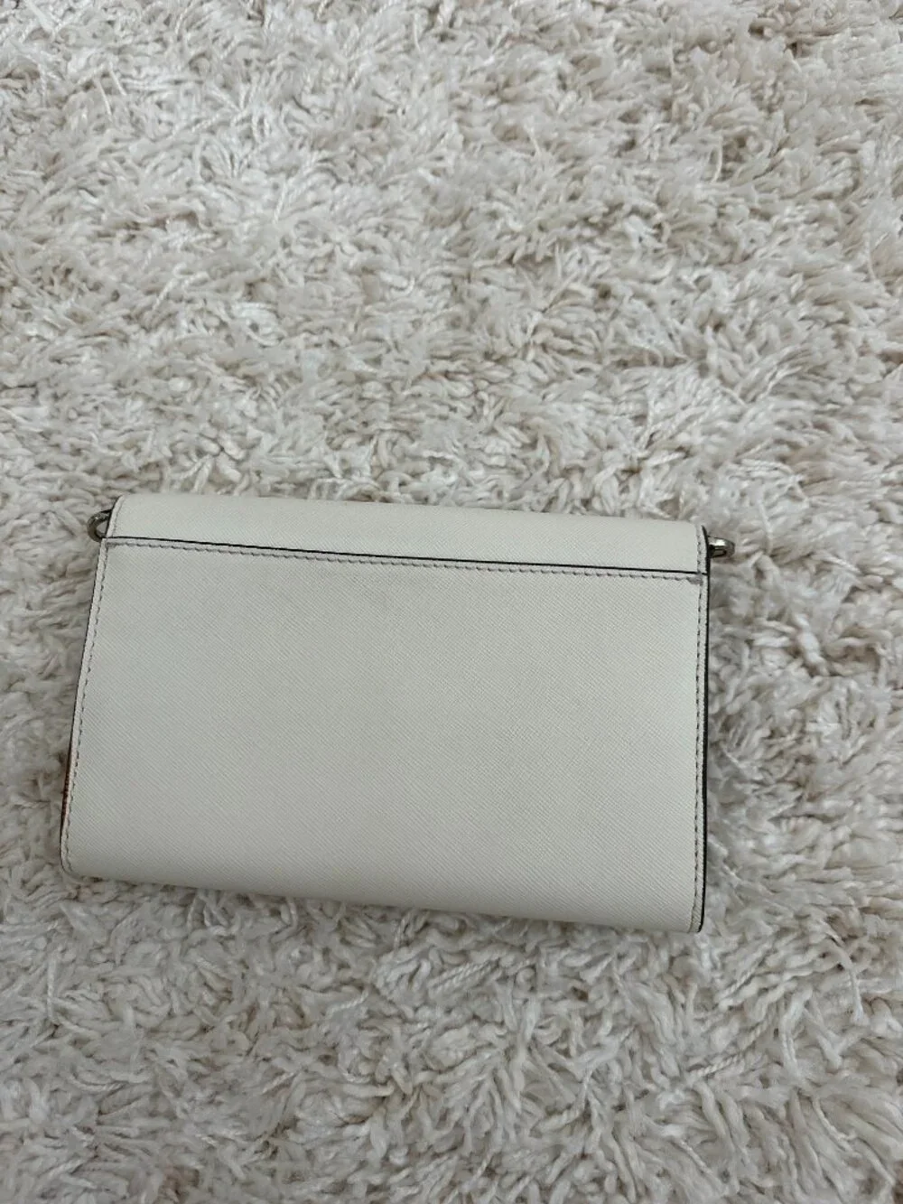 Tory Burch Robinson Chain Wallet Ivory